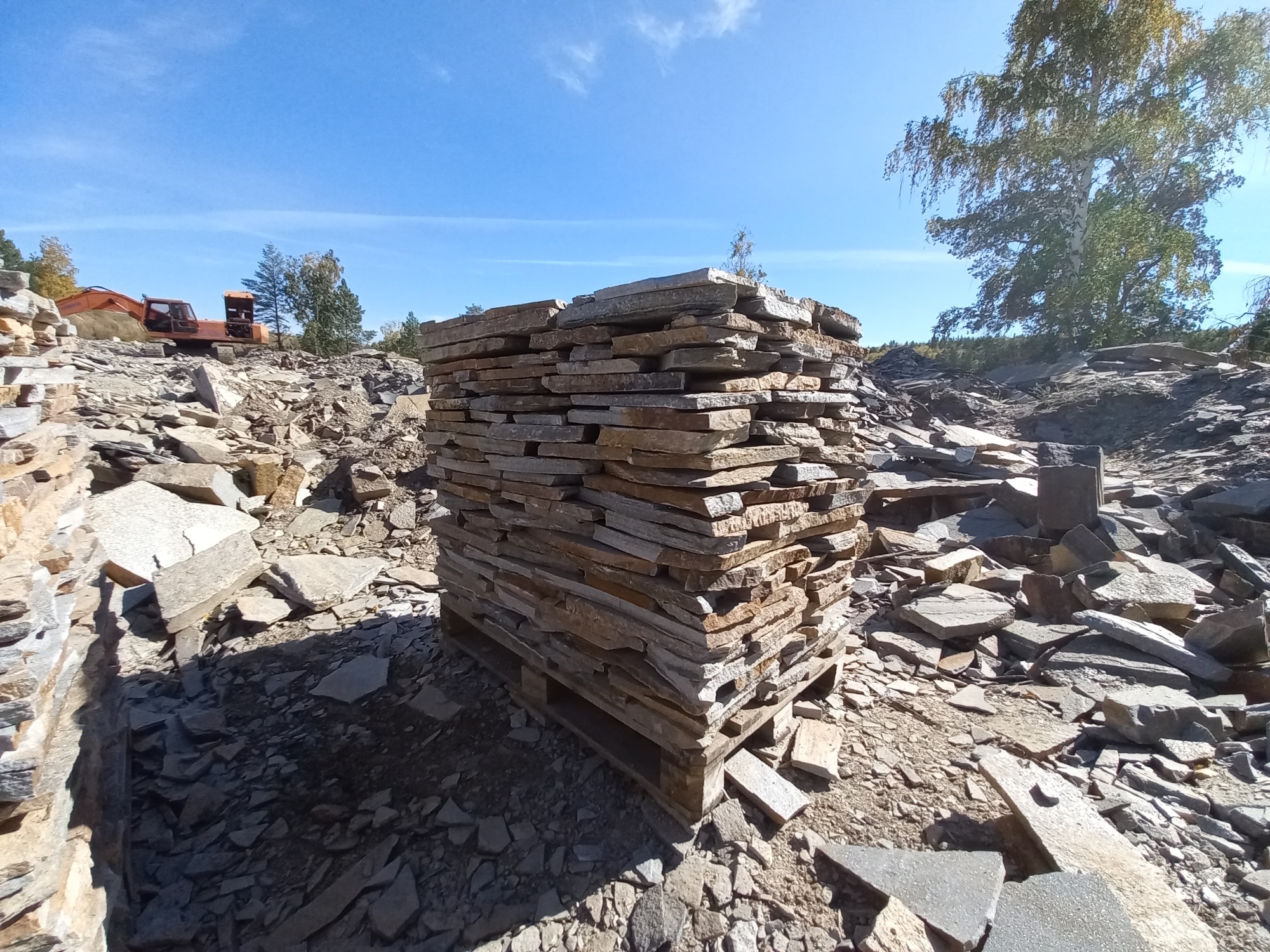 Плитняк златолит серебристый для мощения на бетон купить в Пермском крае