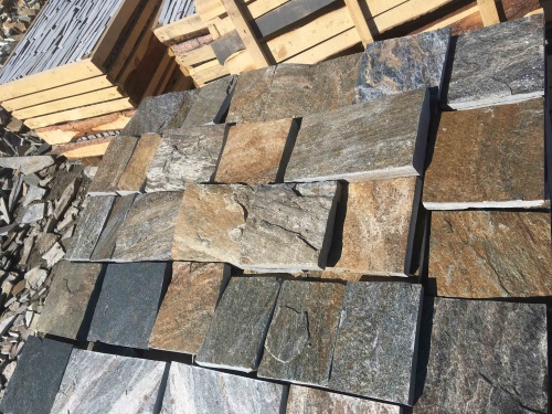 Плитка пилёная златолит Уральский для цоколя, отмостки купить в Пермском крае