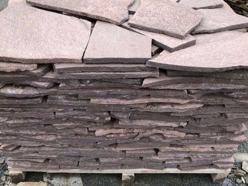 Плитняк лемезит бордовый для облицовки цоколя 20-25 мм  купить в Пермском крае