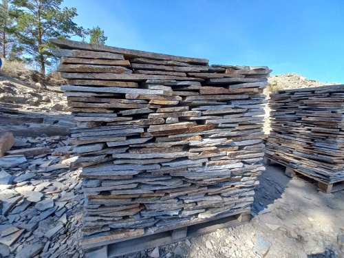 Плитняк златолит серебристый для фасада купить в Пермском крае