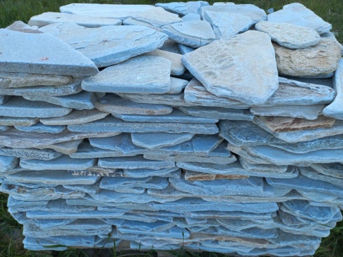 Плитняк златолит зелёный галтованный для цоколя купить в Пермском крае